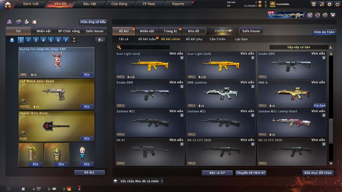 shop acc cf uy tin gia re